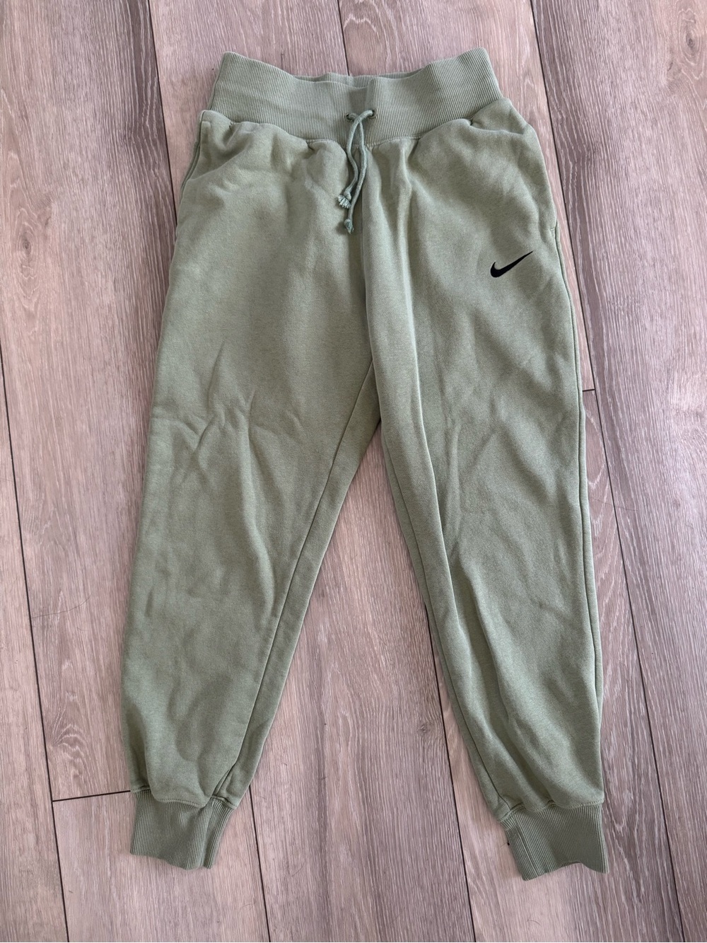 Nike Women’s Sage Green Jogger Sweatpants with Black Swoosh